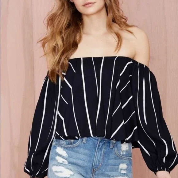 Faithfull The Brand Stripe Over The Shoulder Top - Picture 6 of 6